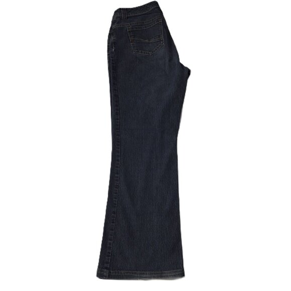 Contrast Vintage Jeans Womans Bootcut Mid Rise Size 13 Black Grey Medium Wash - Picture 5 of 16